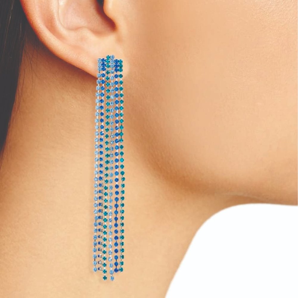 Nordstrom Rhinestone Fringe Earrings